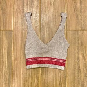 Top Shop metallic crop top